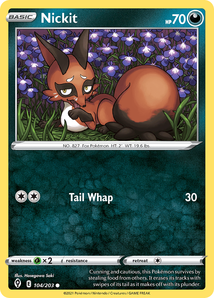 Nickit Pokémon card
