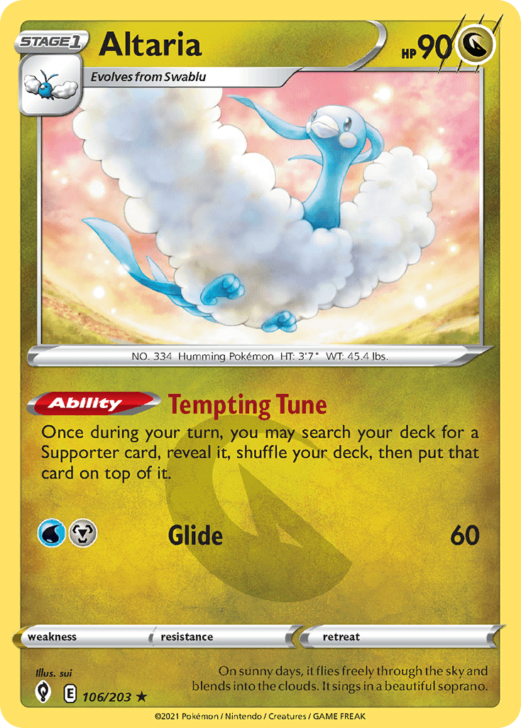 Altaria Pokémon card