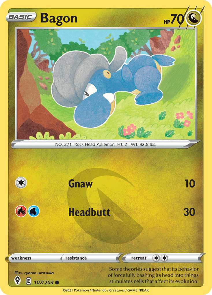 Bagon Pokémon card