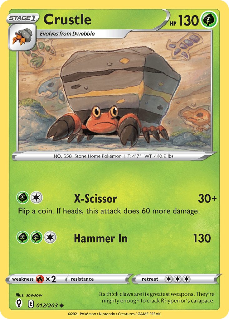 Crustle Pokémon card