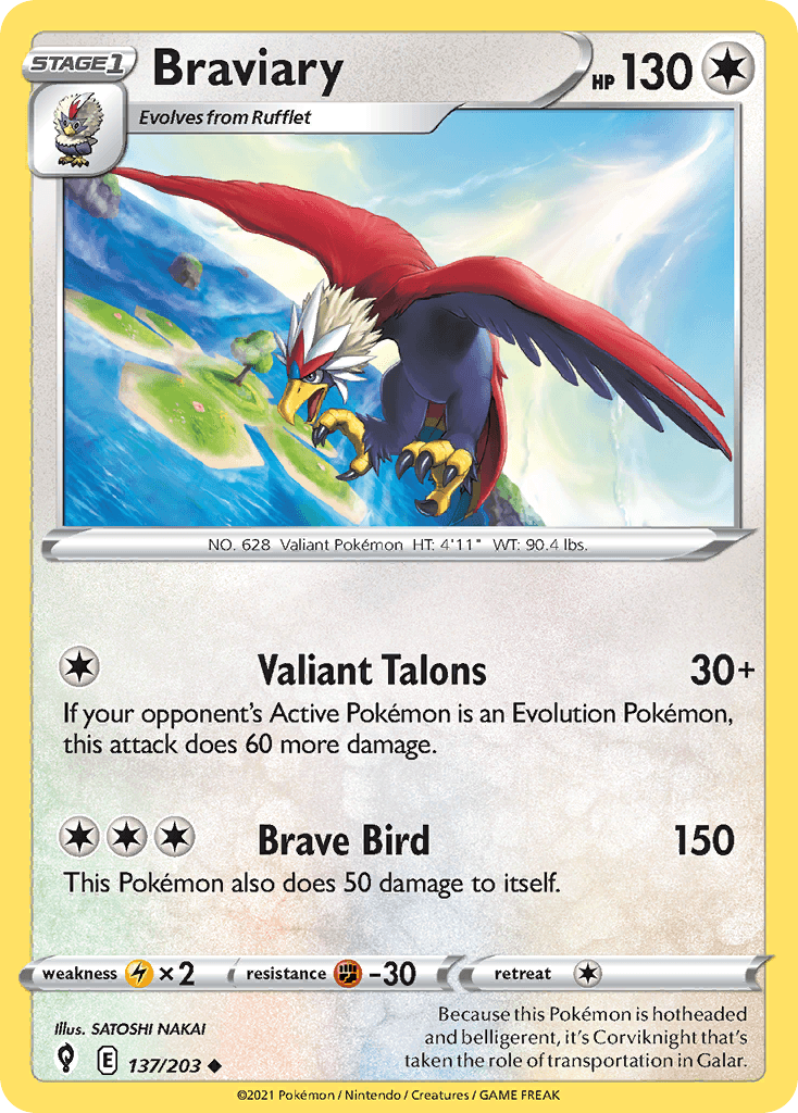 Braviary Pokémon card