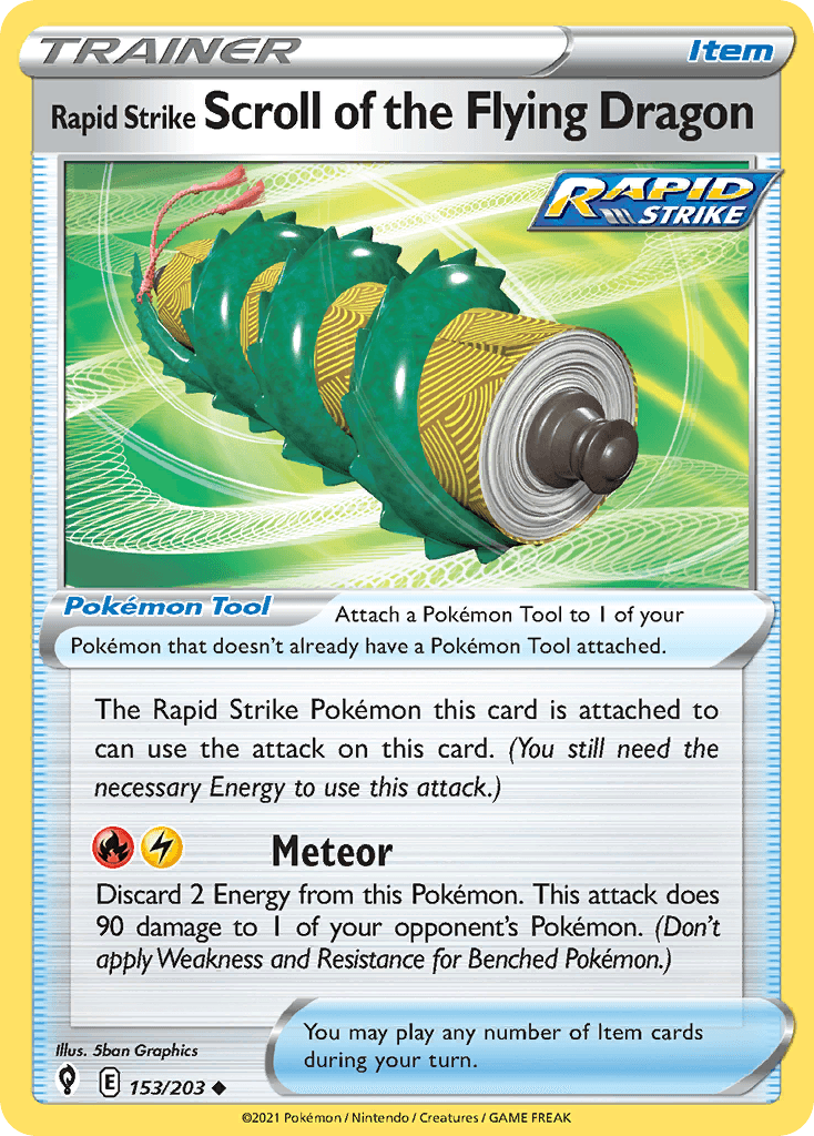 Rapid Strike Scroll of the Flying Dragon Pokémon card