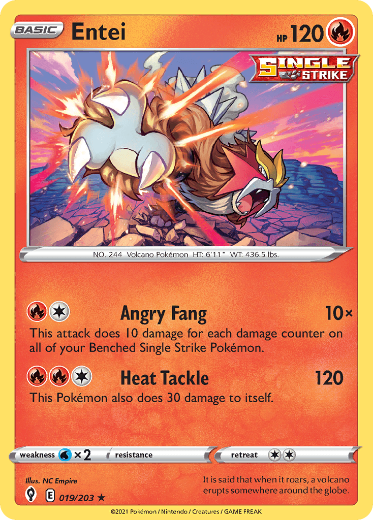 Entei Pokémon card