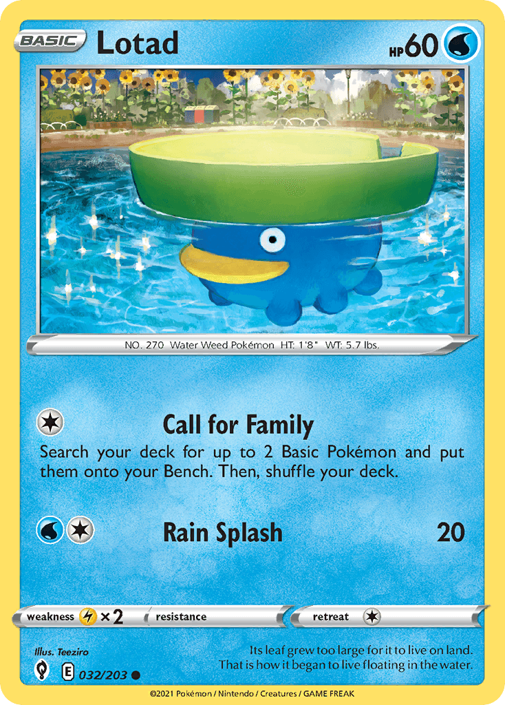 Lotad Pokémon card