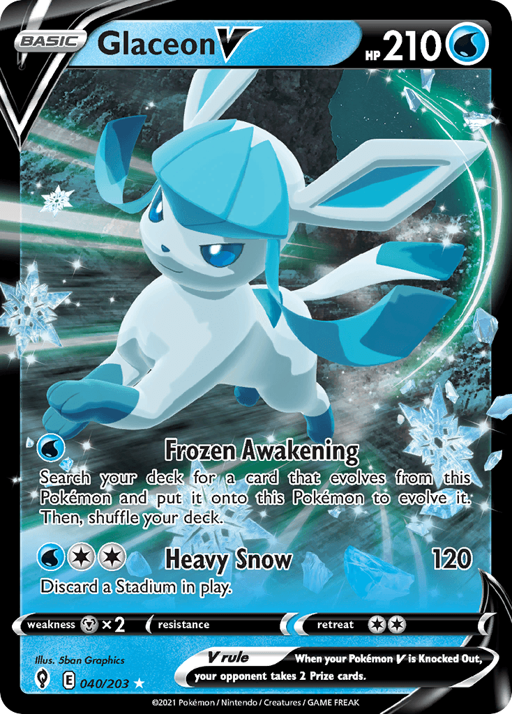 Glaceon V Pokémon card