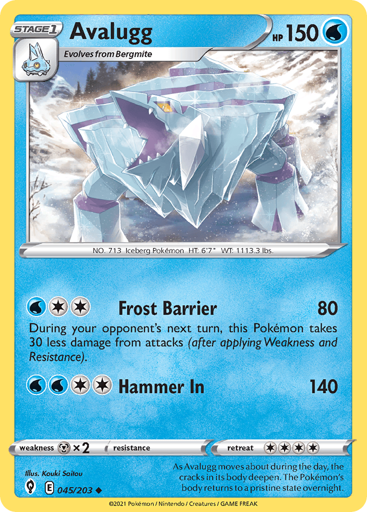 Avalugg Pokémon card