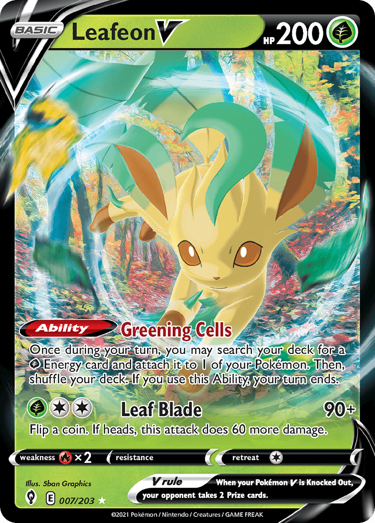 Leafeon V Pokémon card