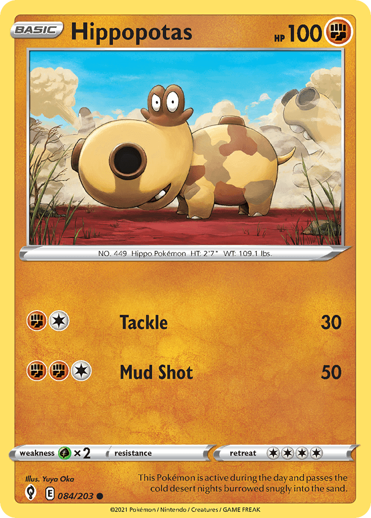 Hippopotas Pokémon card