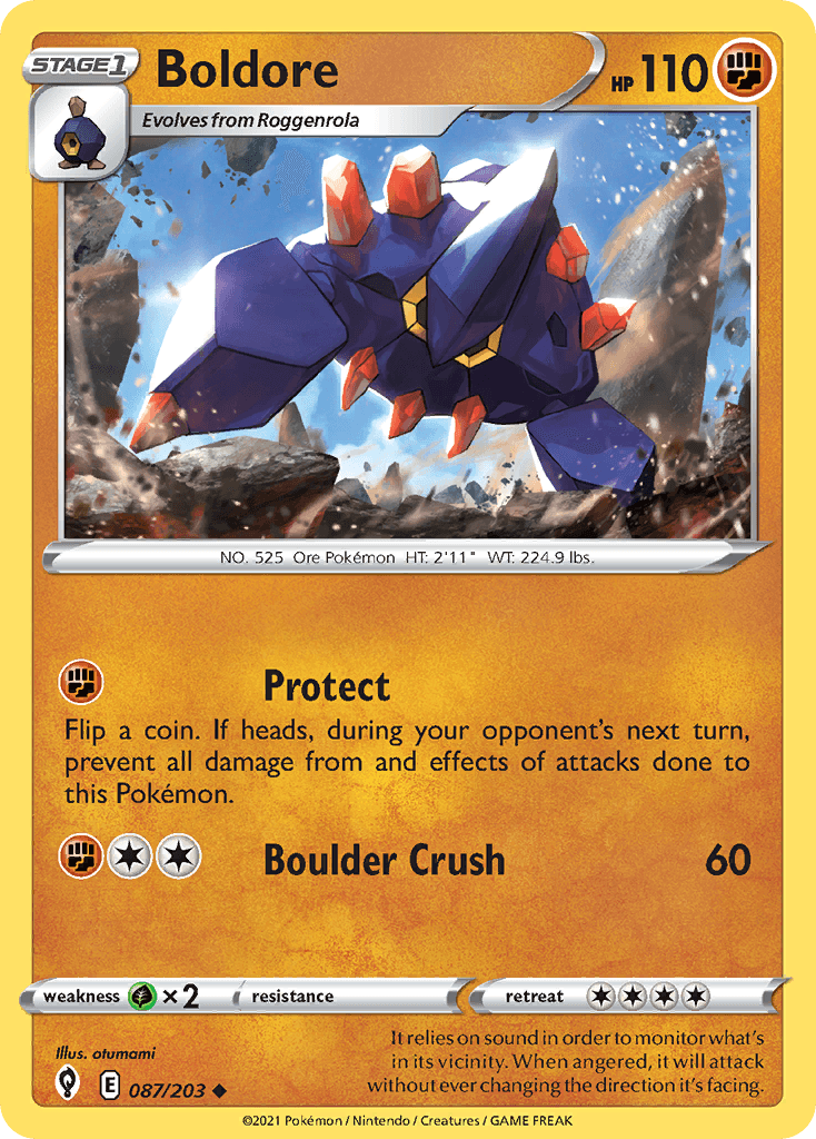 Boldore Pokémon card