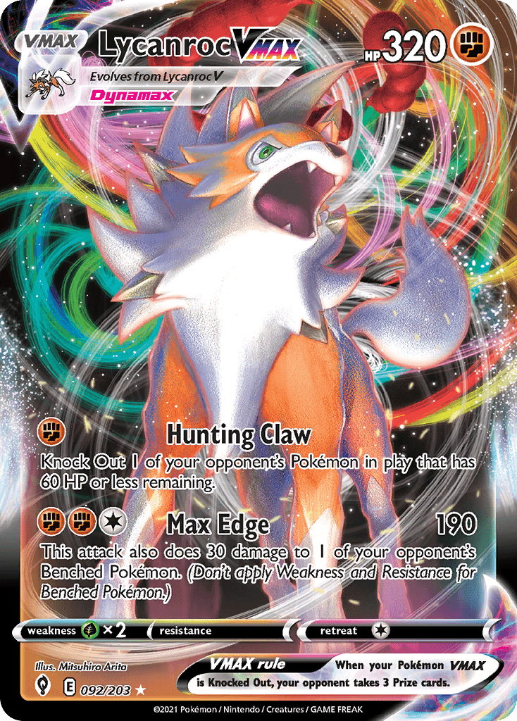 Lycanroc VMAX Pokémon card