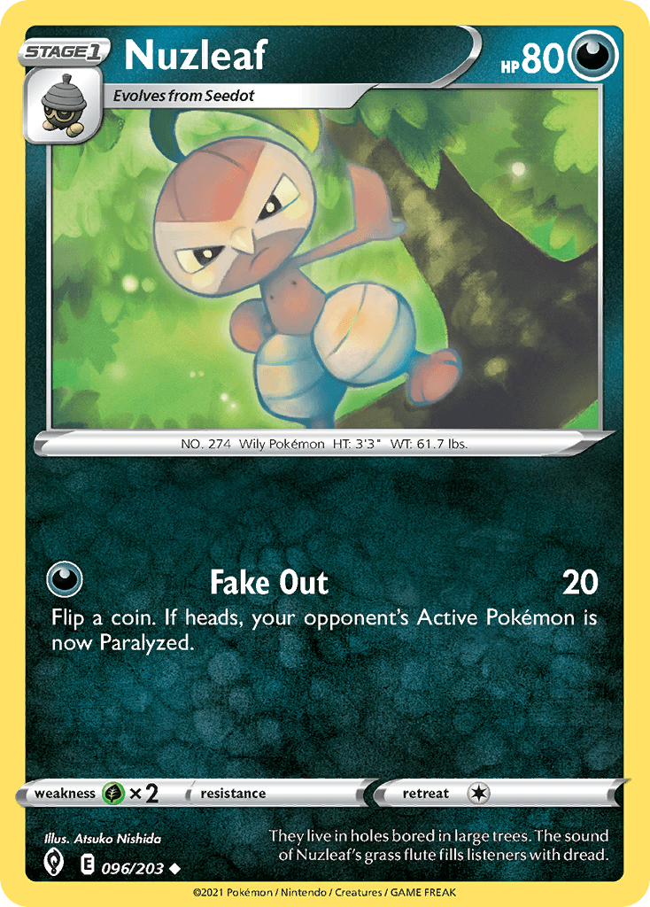 Nuzleaf Pokémon card