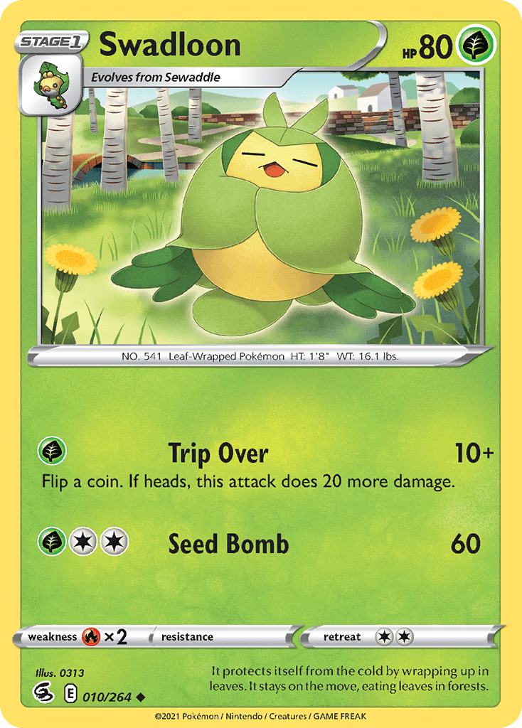 Swadloon Pokémon card