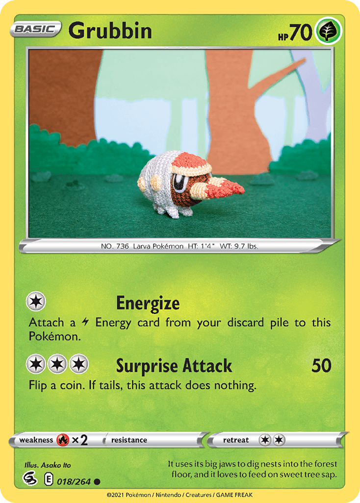 Grubbin Pokémon card