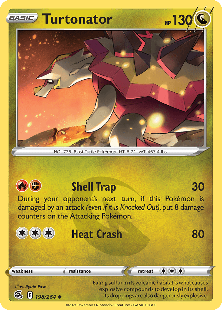 Turtonator Pokémon card