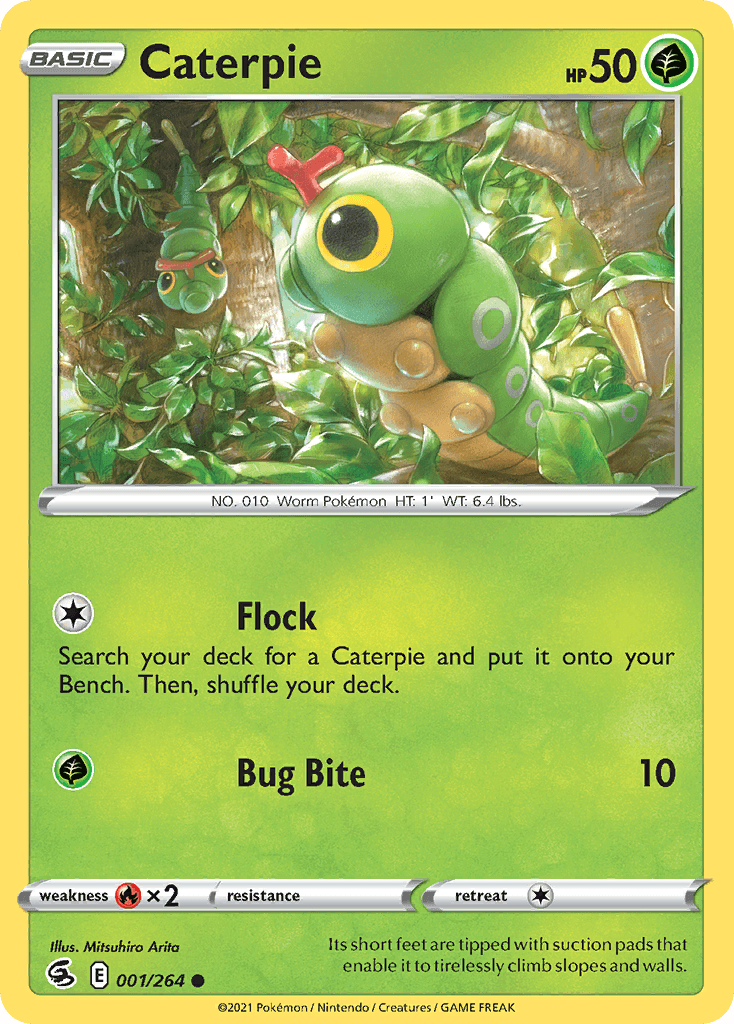 Caterpie illustrated by Mitsuhiro Arita