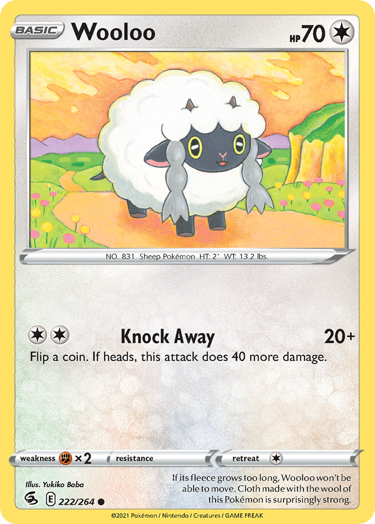 Wooloo Pokémon card