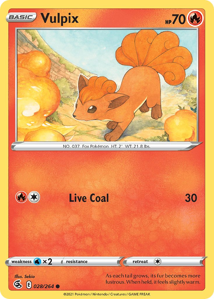 Vulpix Pokémon card