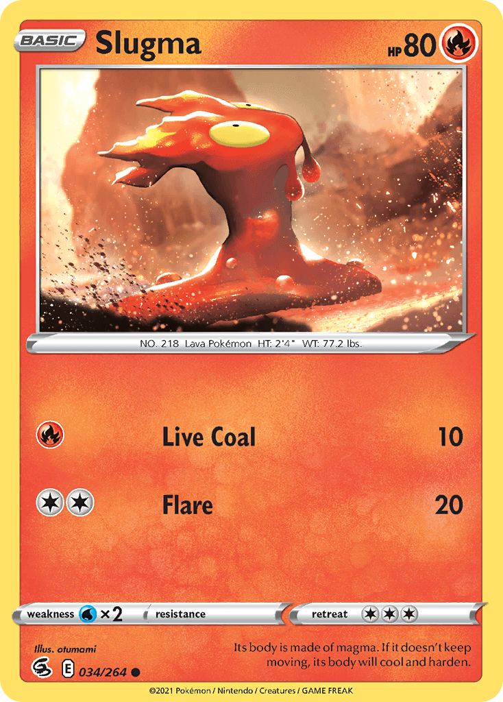 Slugma Pokémon card