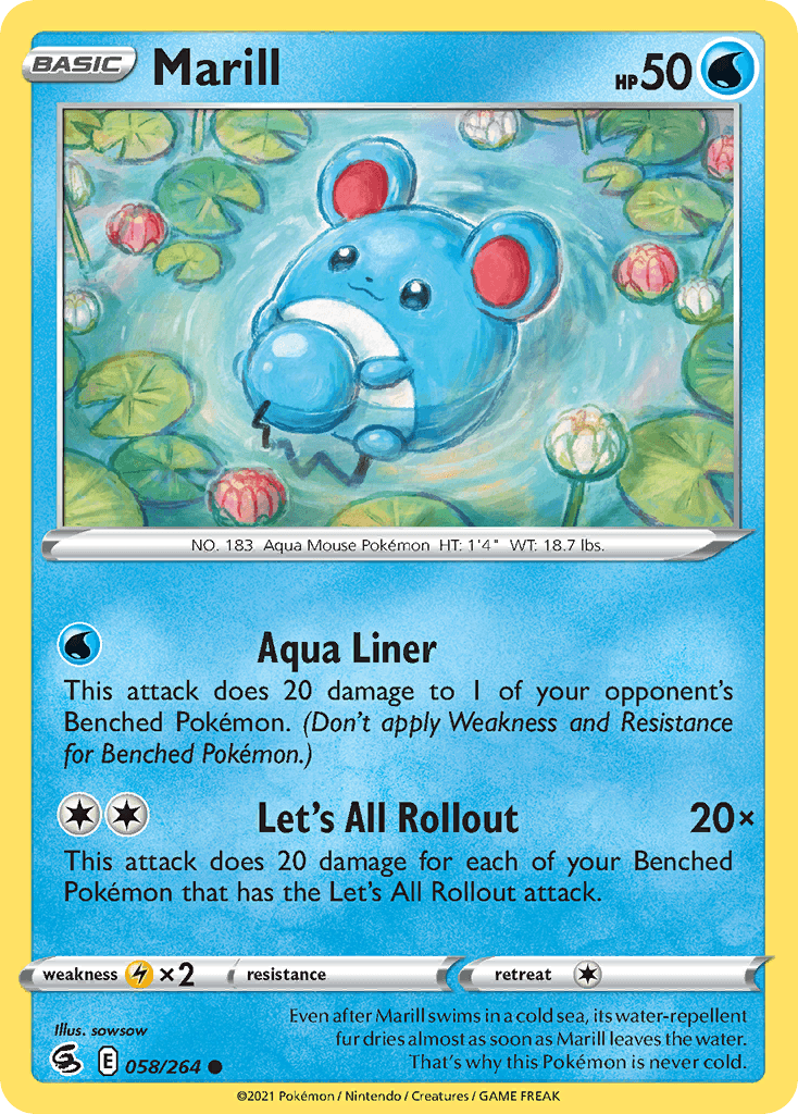 Marill Pokémon card