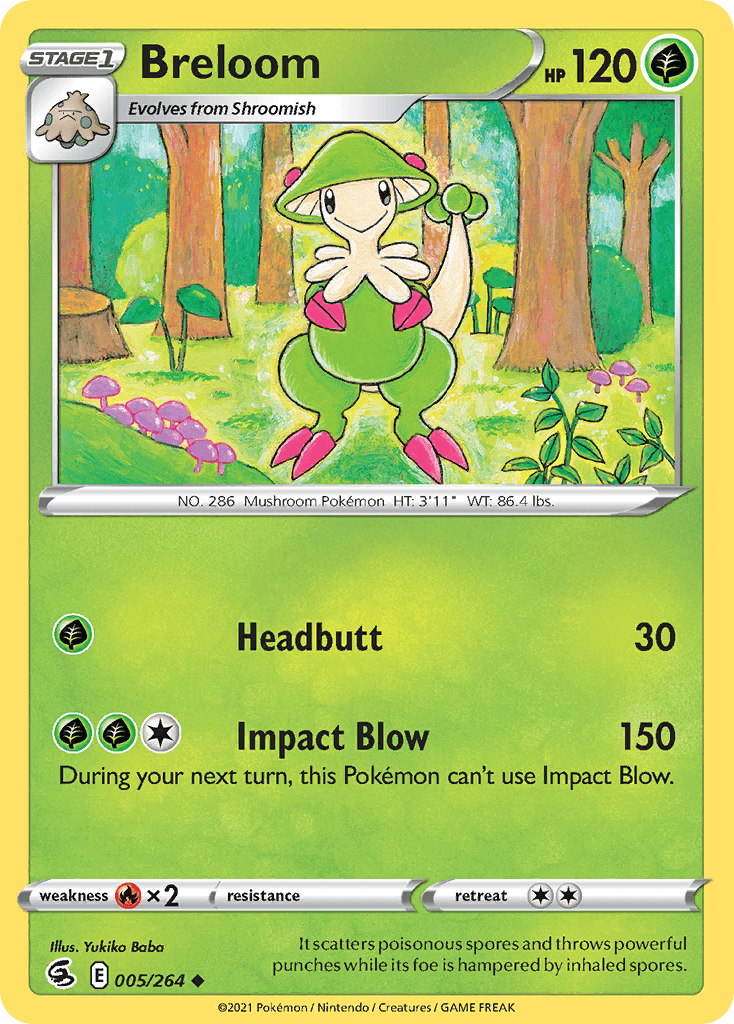 Breloom Pokémon card