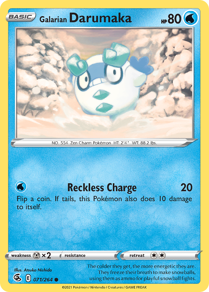 Galarian Darumaka Pokémon card