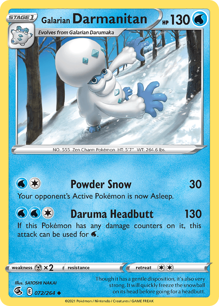 Galarian Darmanitan Pokémon card