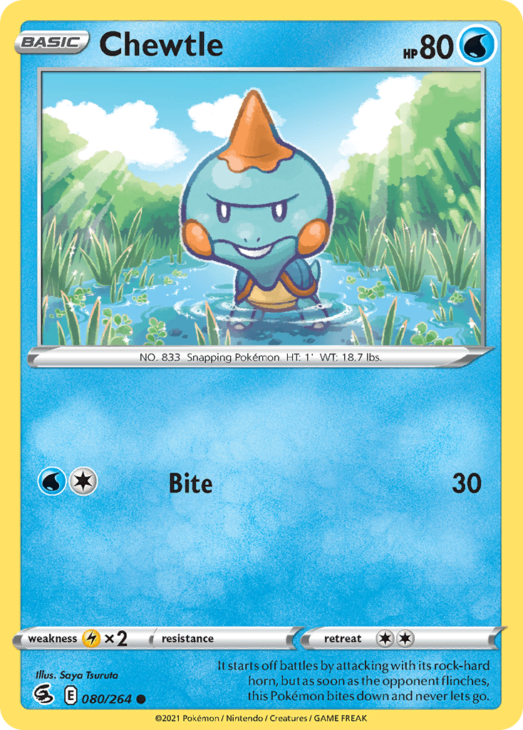 Chewtle Pokémon card