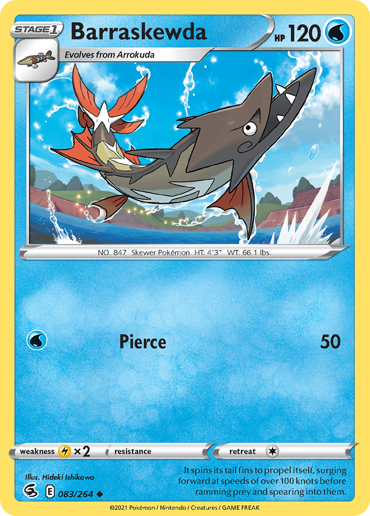 Barraskewda Pokémon card