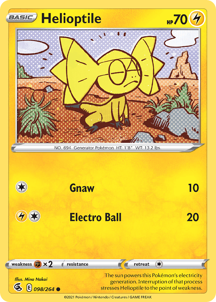 Helioptile Pokémon card
