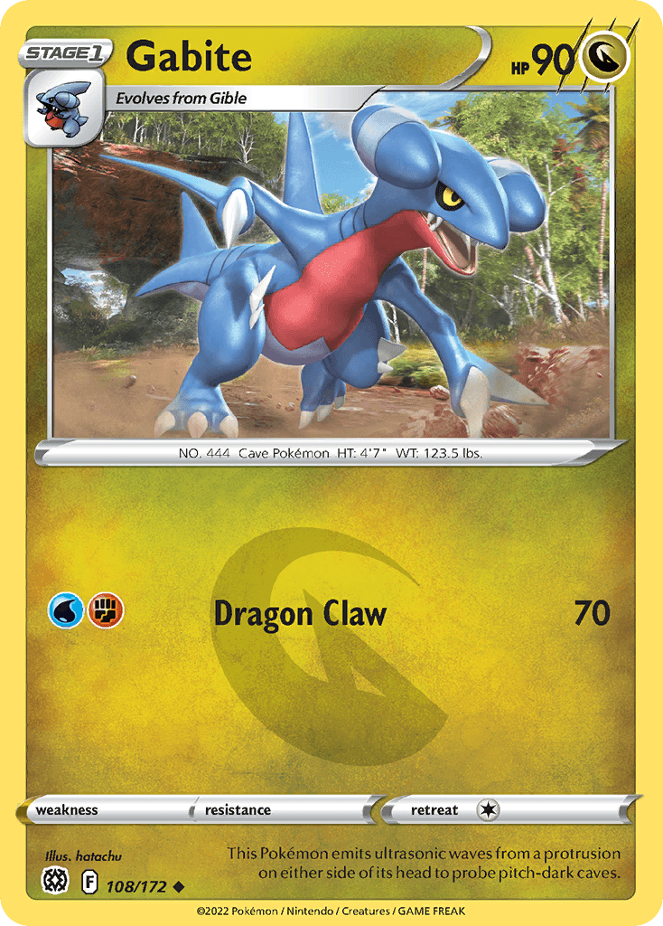 Gabite Pokémon card