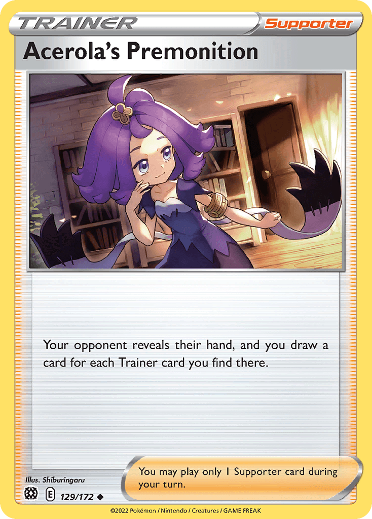 Acerola's Premonition Pokémon card
