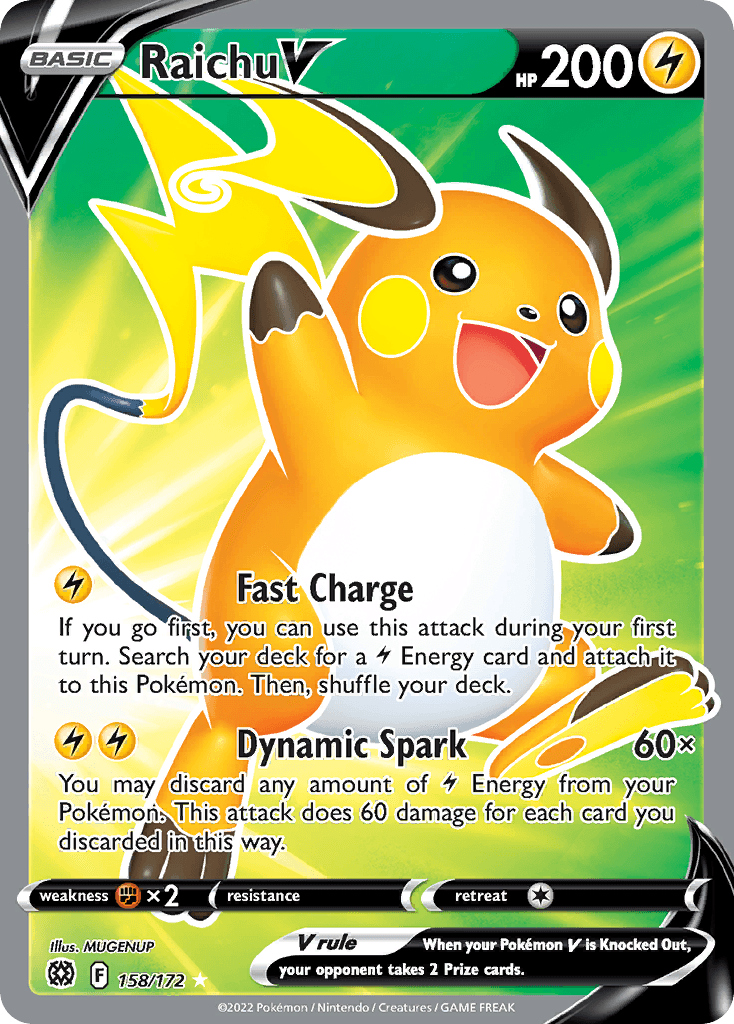 Raichu V Pokémon card
