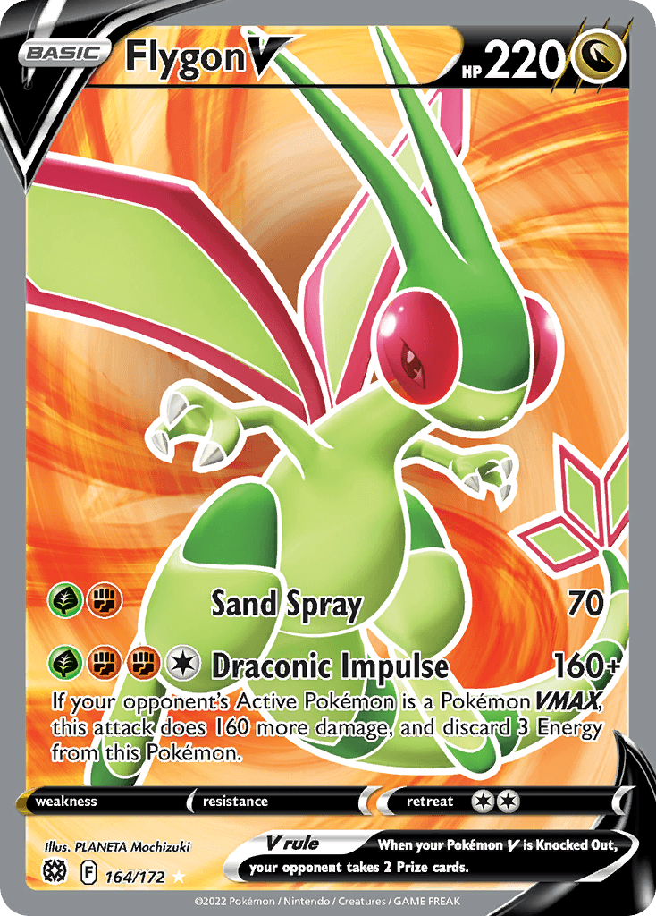Flygon V Pokémon card
