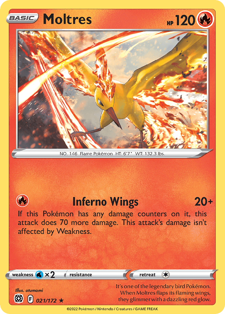 Moltres Pokémon card