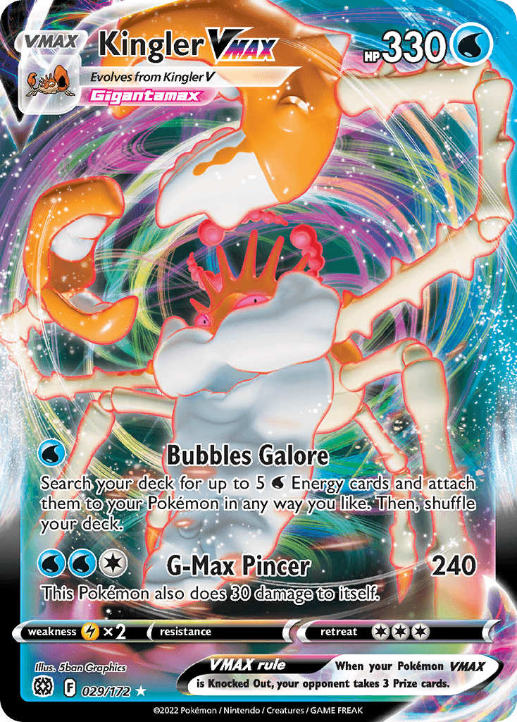 Kingler VMAX Pokémon card