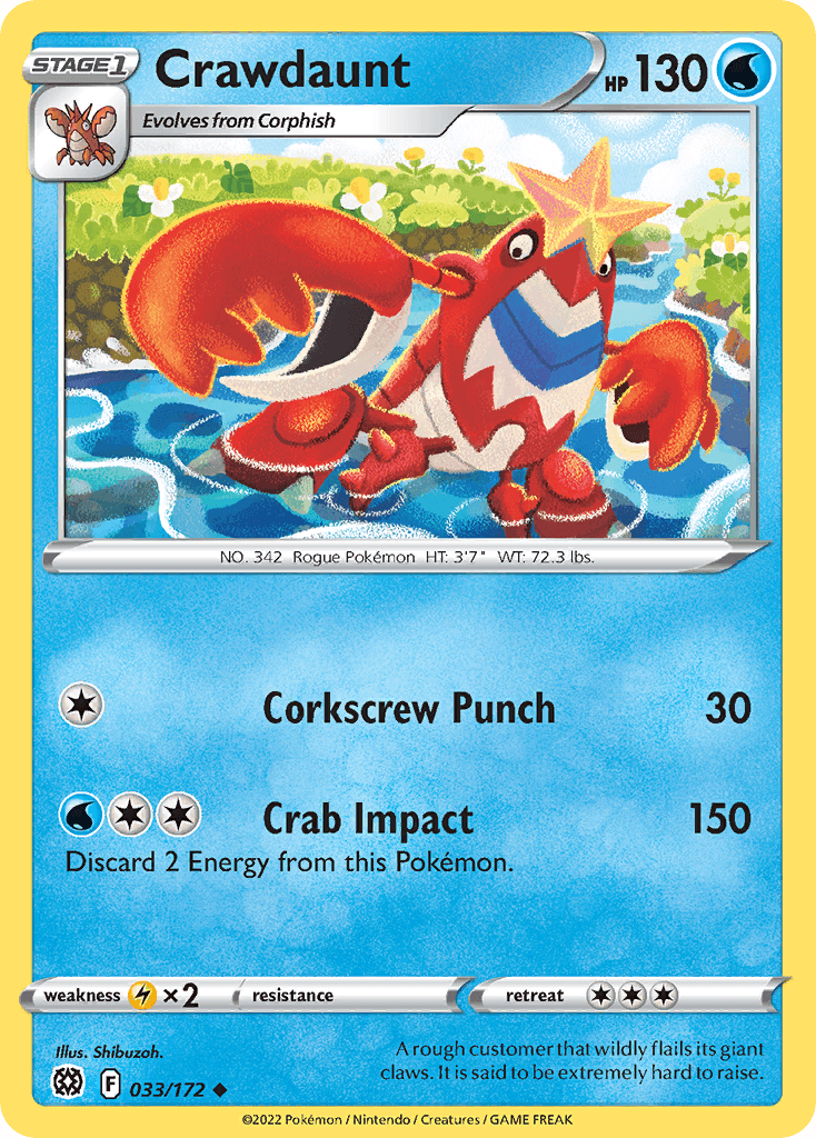 Crawdaunt Pokémon card