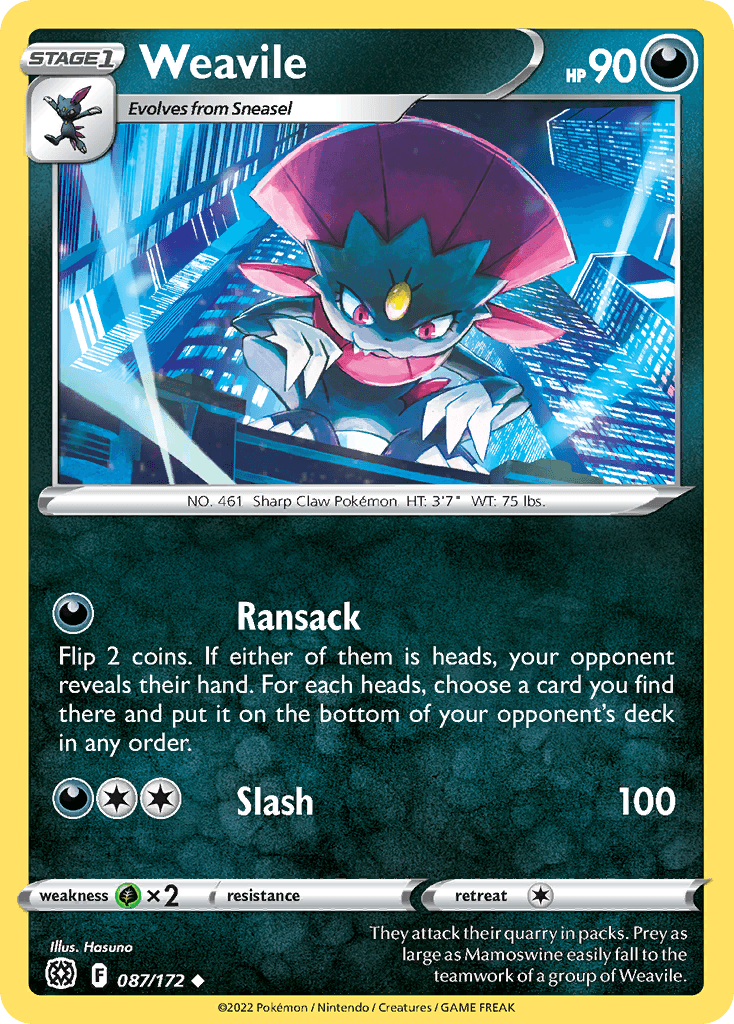 Weavile Pokémon card