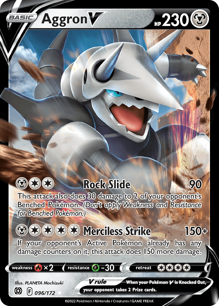 Aggron V Pokémon card