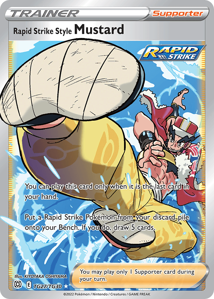 Rapid Strike Style Mustard Pokémon card