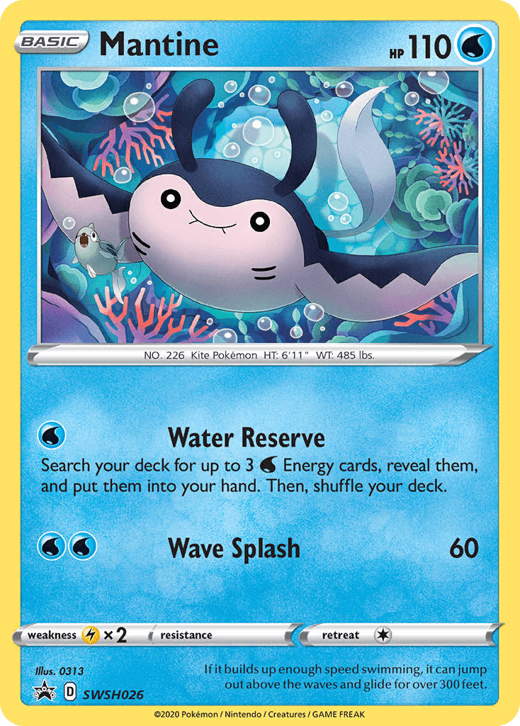 Mantine Pokémon card
