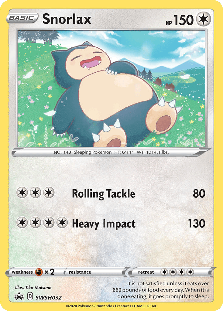 Snorlax from SWSH Black Star Promos