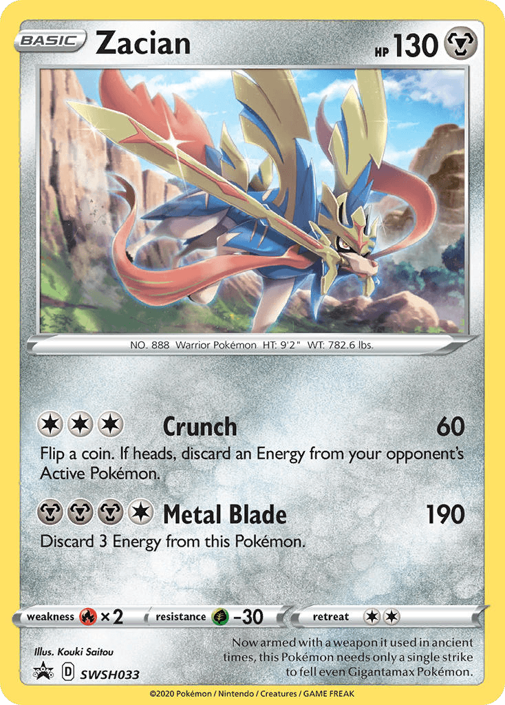 Zacian Pokémon card