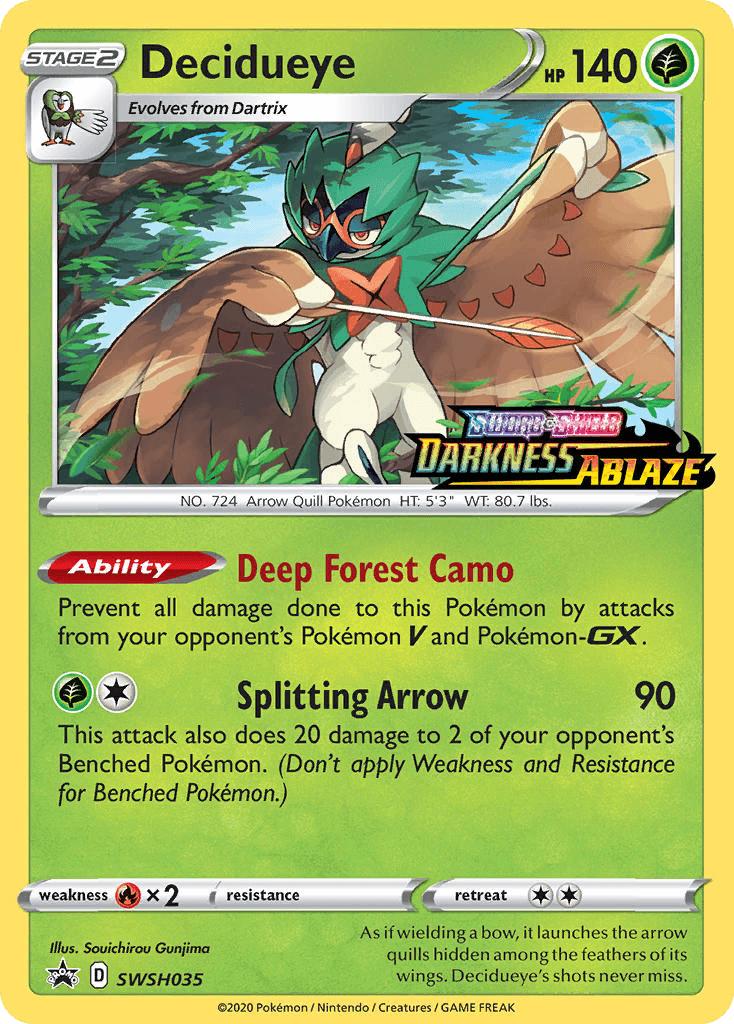 Decidueye Pokémon card