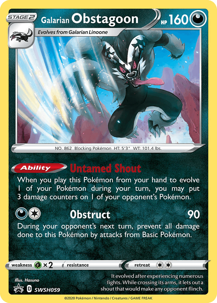 Galarian Obstagoon Pokémon card