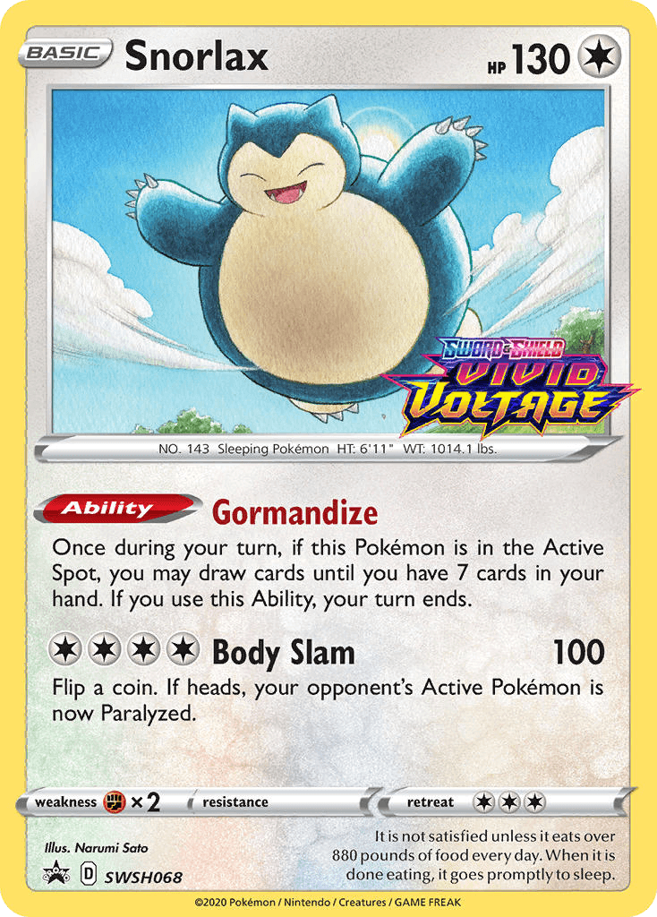 Snorlax from SWSH Black Star Promos