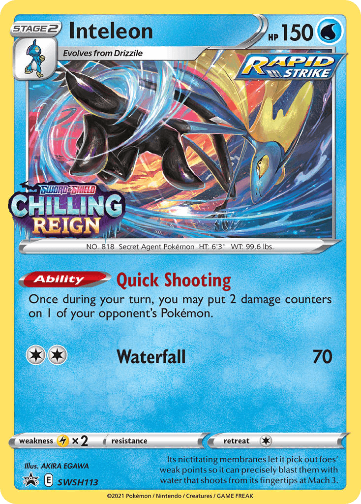 Inteleon Pokémon card