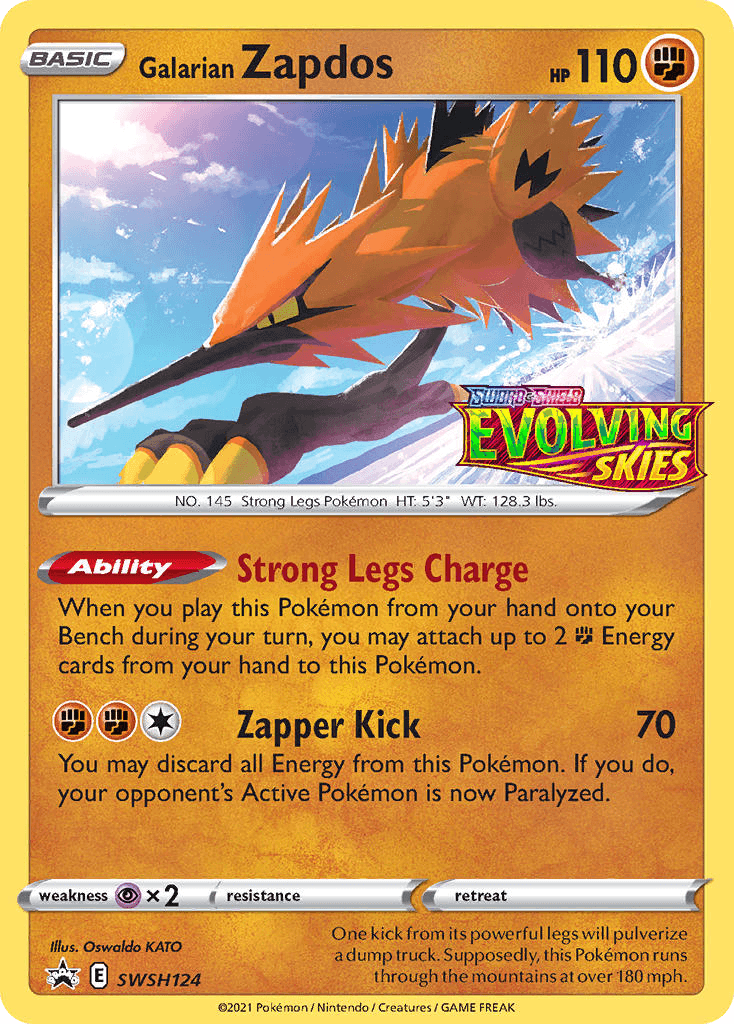 Galarian Zapdos Pokémon card