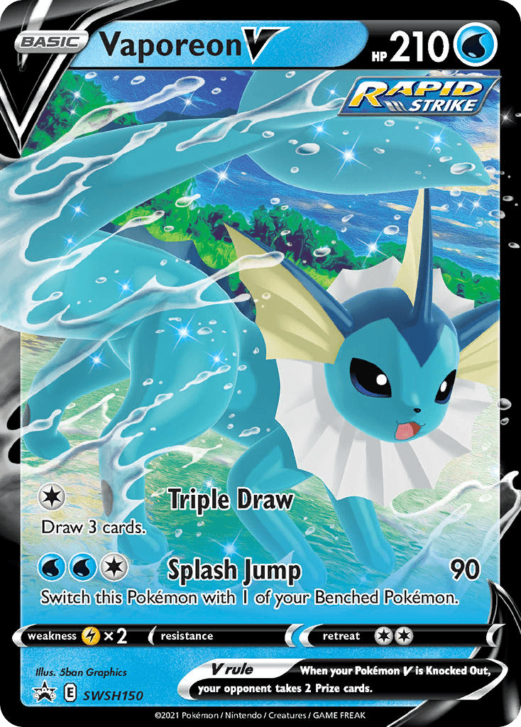 Vaporeon V from SWSH Black Star Promos