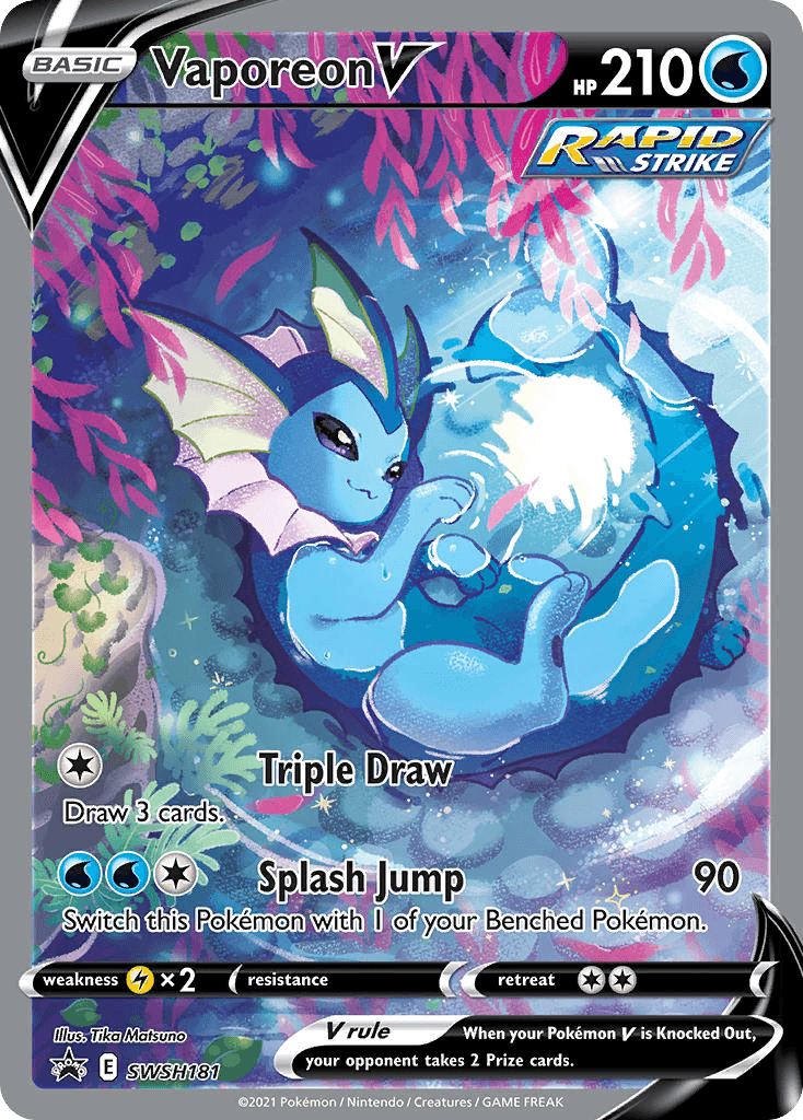 Vaporeon V from SWSH Black Star Promos