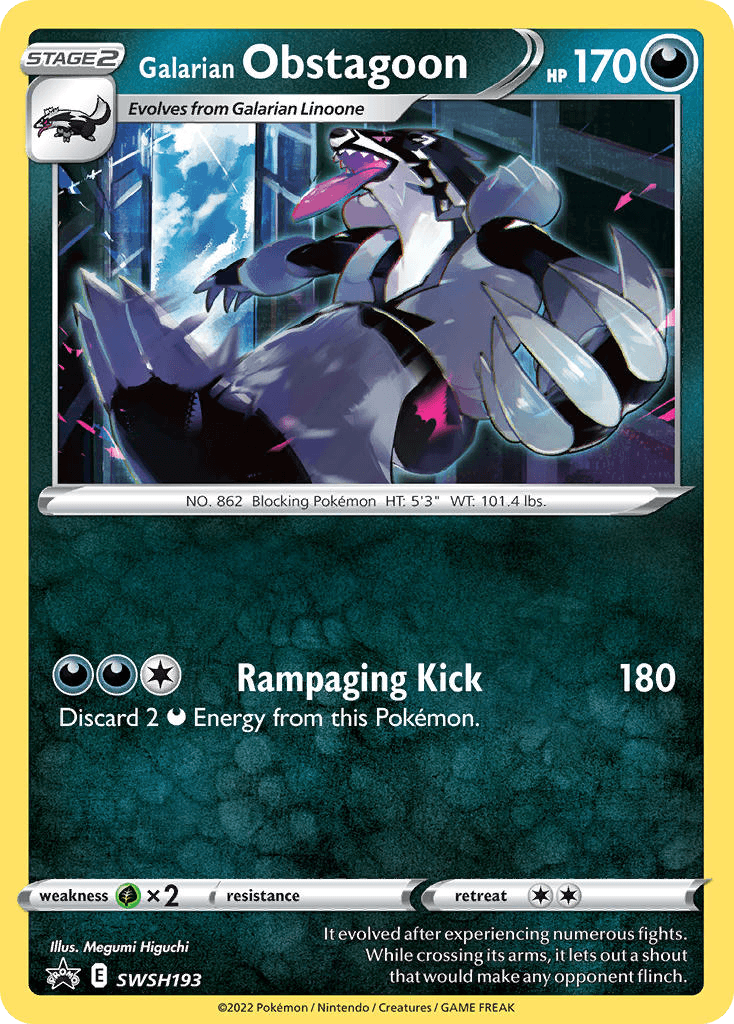 Galarian Obstagoon Pokémon card